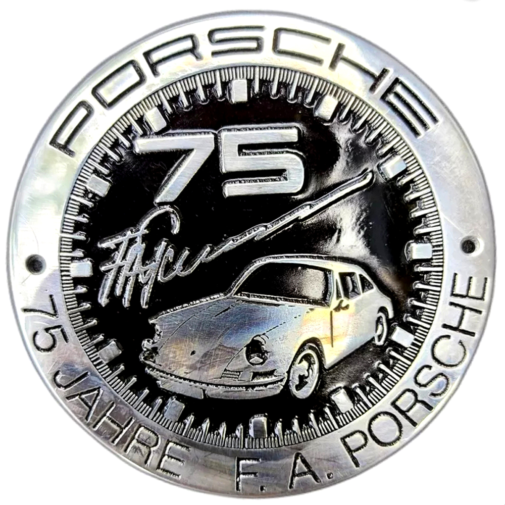 Porsche 75 Year car badge