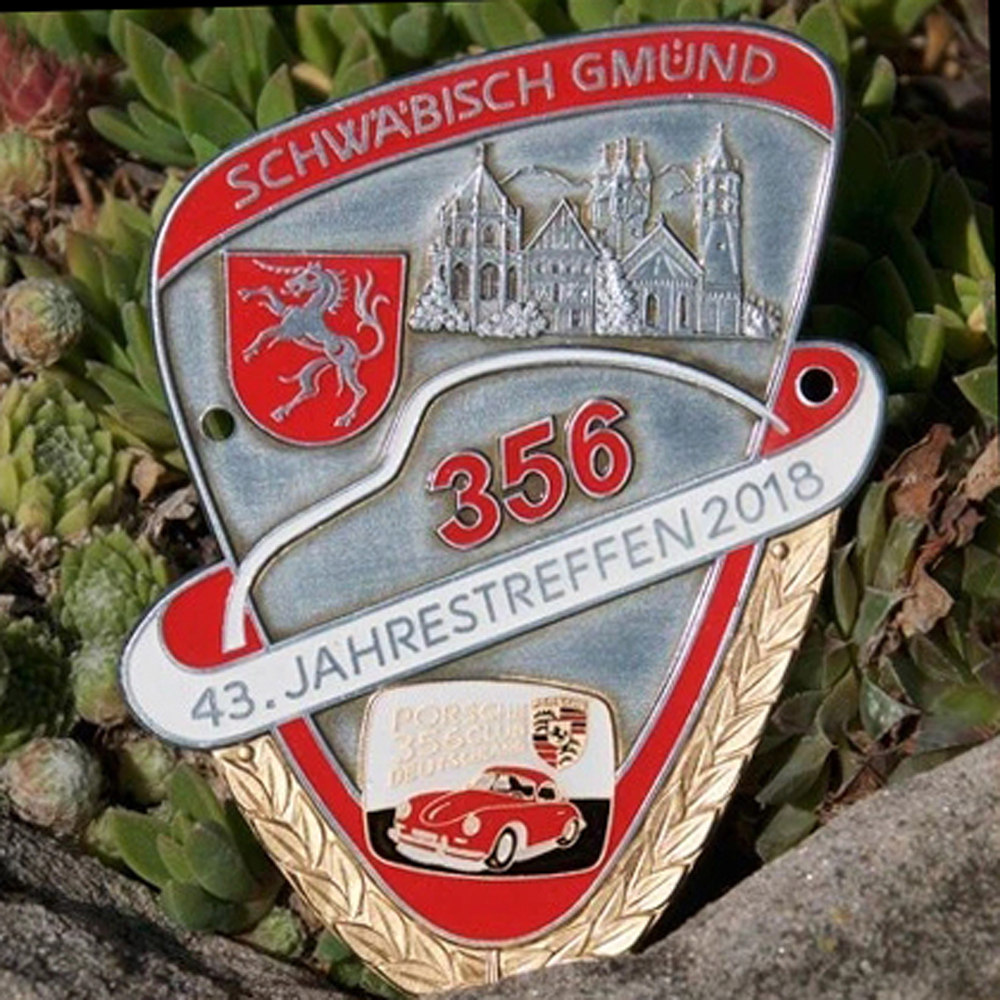 Porsche 356 Rally car badge