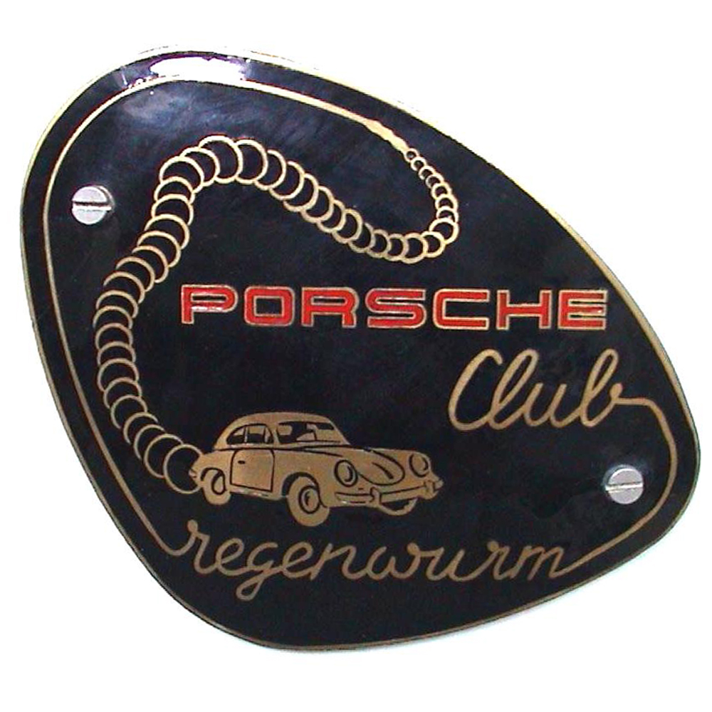 Porsche Club Regenwurm car badge
