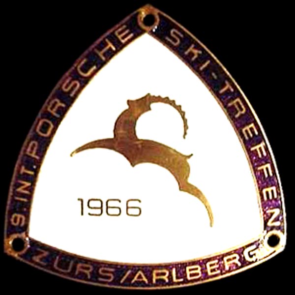 International Porsche Ski Treffen car badge