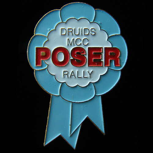Poser Rally pin badge
