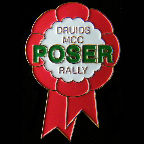 Poser Rally pin badge