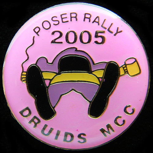 Poser Rally pin badge
