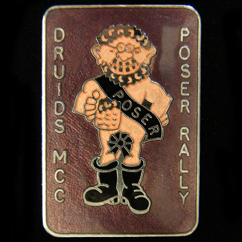 Poser Rally pin badge