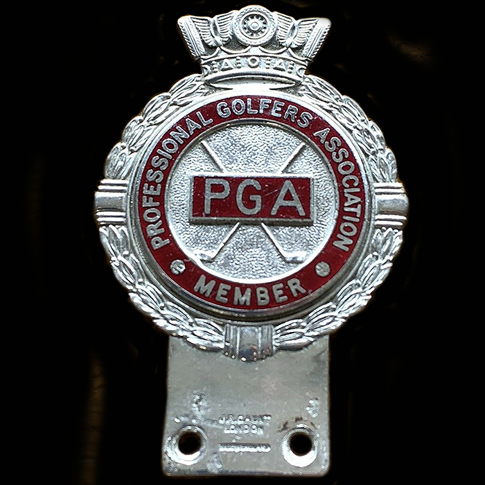 Professional Golfers Association PGA car badge