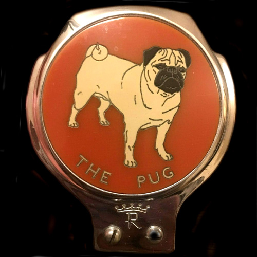 The Pug car badge