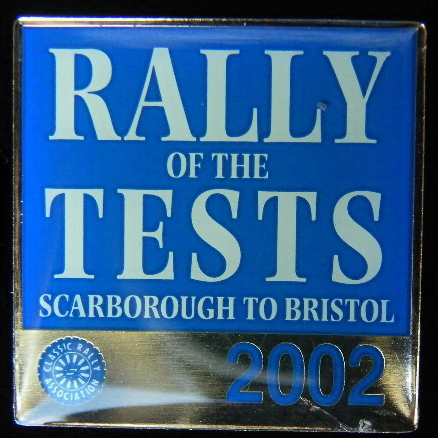 Rally of the Tests lapel badge