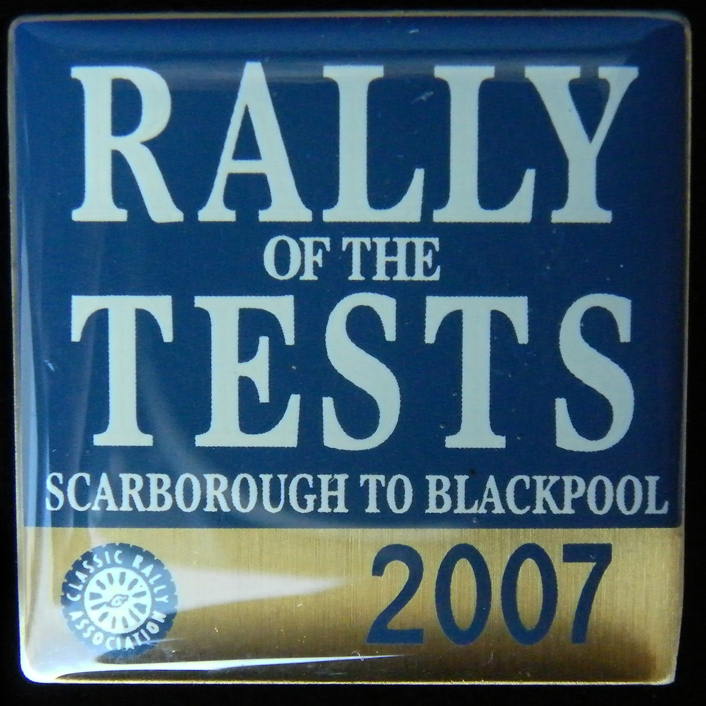 Rally of the Tests lapel badge