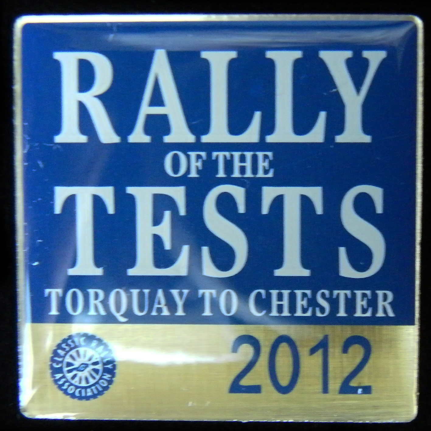Rally of the Tests lapel badge