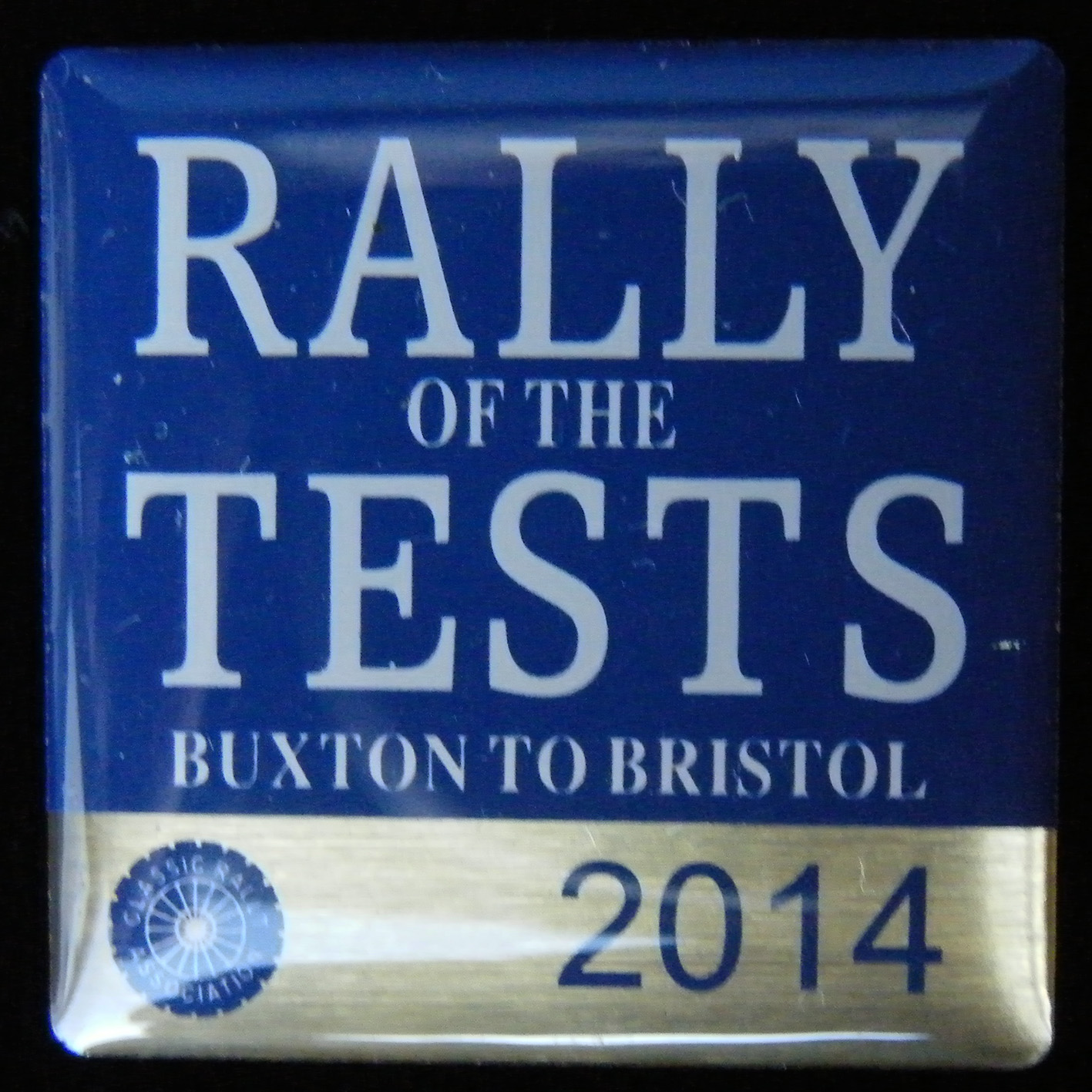 Rally of the Tests lapel badge