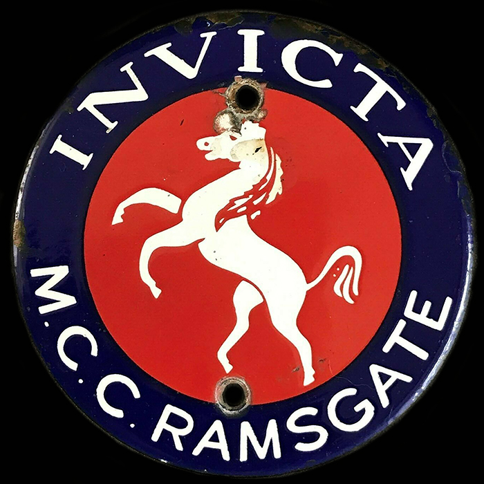 Invicta Motor Cycle Club  Ramsgate  Car Badge