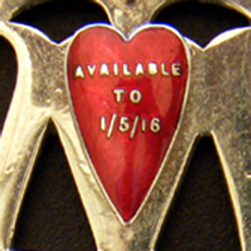 AA Red Heart Motor Cycle Badge