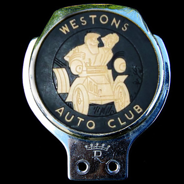Westons Auto Club car badge