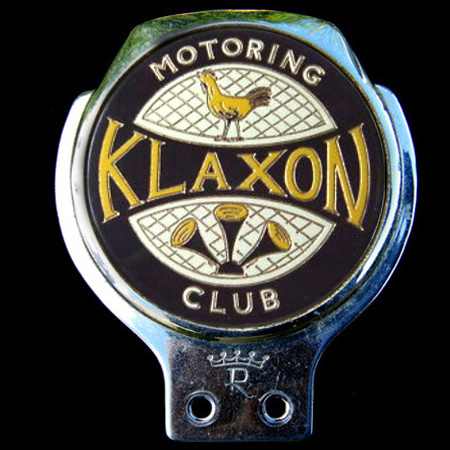 Klaxon Motoring Club Car Badge