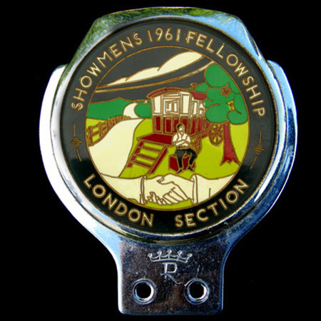 Showmens Fellowship London Section 1961 Car Badge