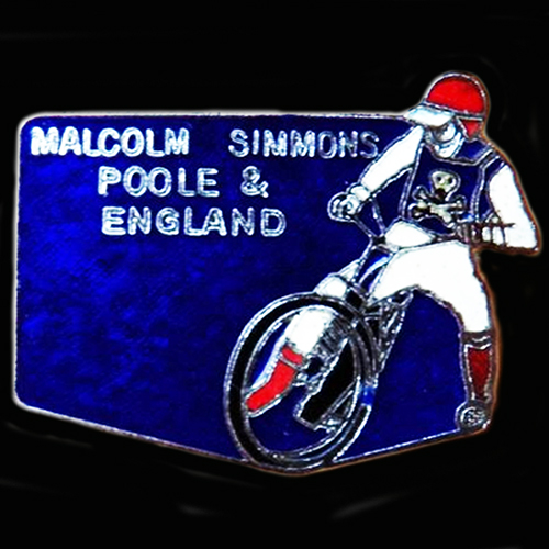 Malcolm Simmondss Speedway lapel badge