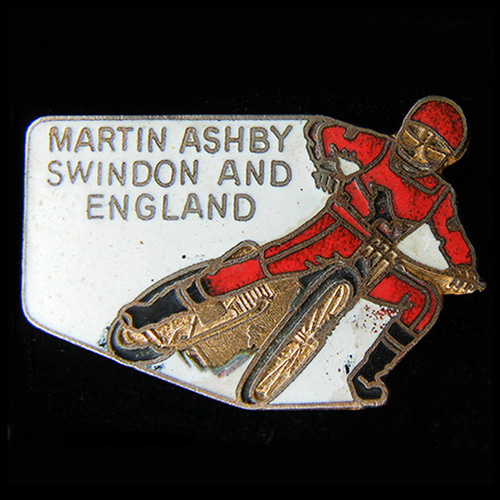 Martin Ashby Speedway lapel badge