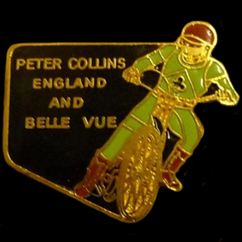 Peter Collins Speedway lapel badge