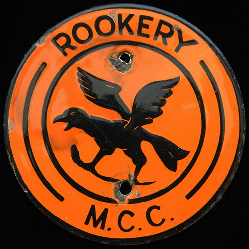 Rookery Motor Cycle Club Car Badge