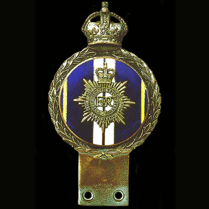 Royal Army Service car badge