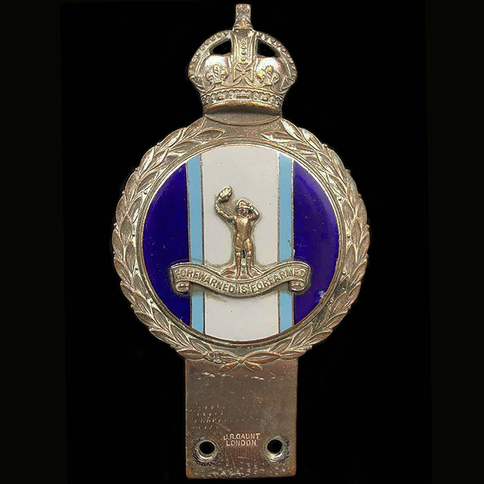 Royal Observer Corps car badge