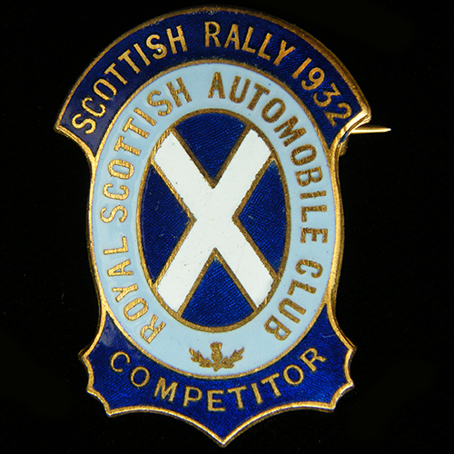Scottish Rally 1932 pin badge