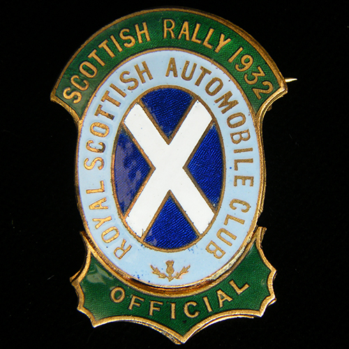 Scottish Rally pin badge