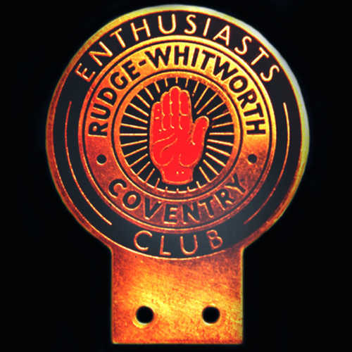 Rudge Whitworth Enthusiasts Club Coventry Car Badge
