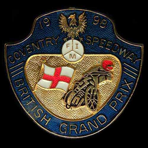 British Speedway Grand Prix Pin Badge