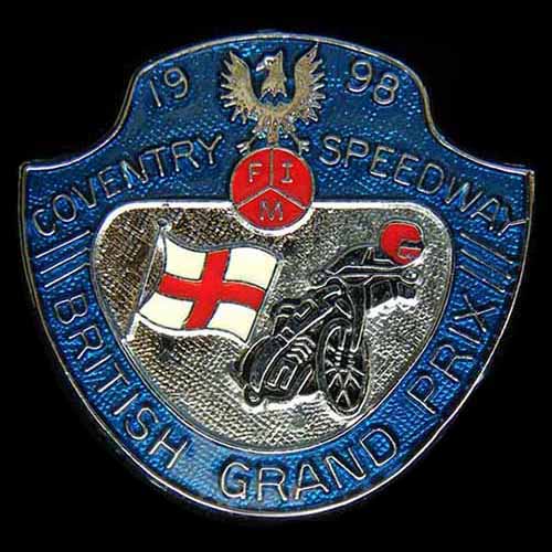 British Speedway Grand Prix Pin Badge