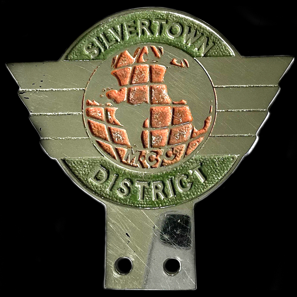 Silvertown & District Motor Cycle Club car badge