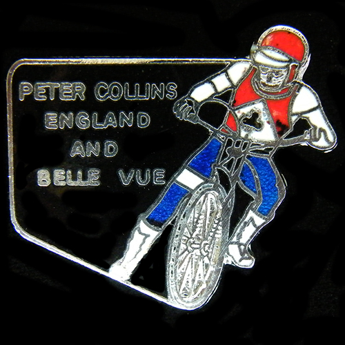 Peter Collins Speedway lapel badge