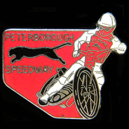 Peterborough Speedway lapel badge