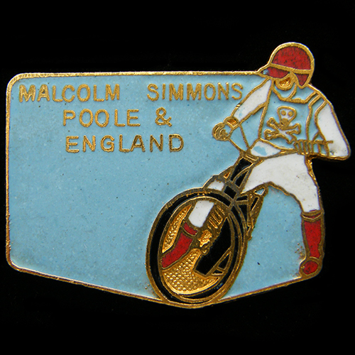 Malcolm Simmons Speedway lapel badge