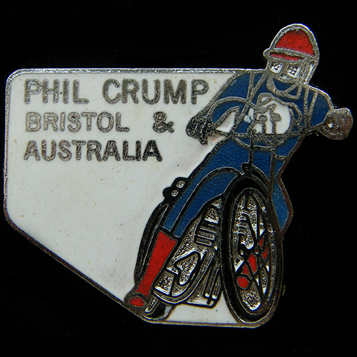 Phil Crump Speedway lapel badge