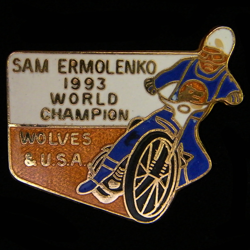 Sam Ermolenko Speedway lapel badge