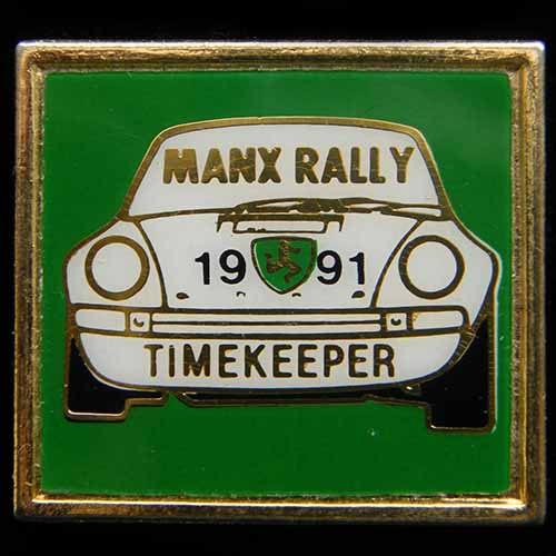 Manx Rally Timekeeper lapel badge
