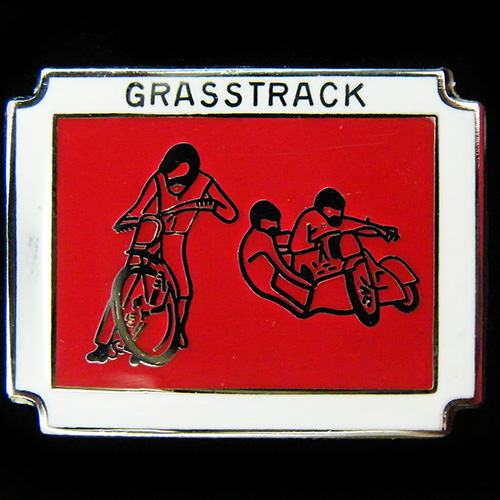 Grass Track pin badge