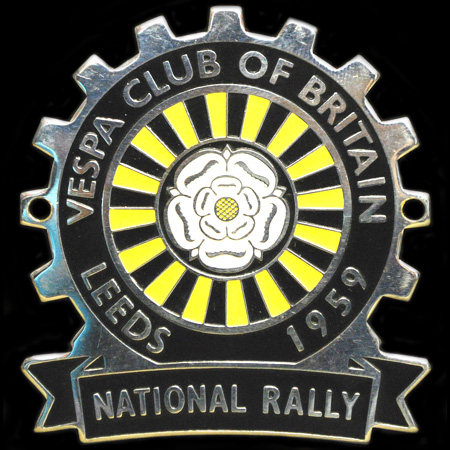 The Vespa Club of BritainNational Rally Leeds 1959 Cog Badge