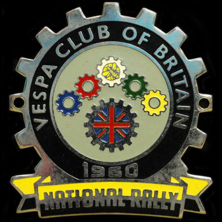 The Vespa Club of Britain National Rally 1960 Cog Badge