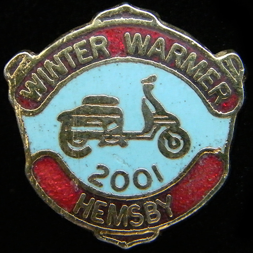 Scooter pin badge
