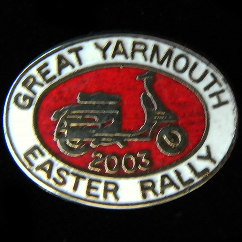 Scooter pin badge