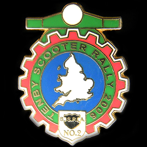 Scooter pin badge