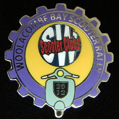 Scooter pin badge