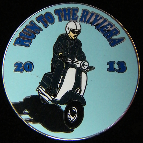 Scooter pin badge