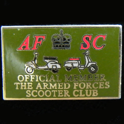 Scooter pin badge