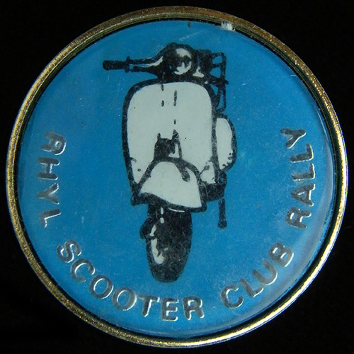 Scooter pin badge