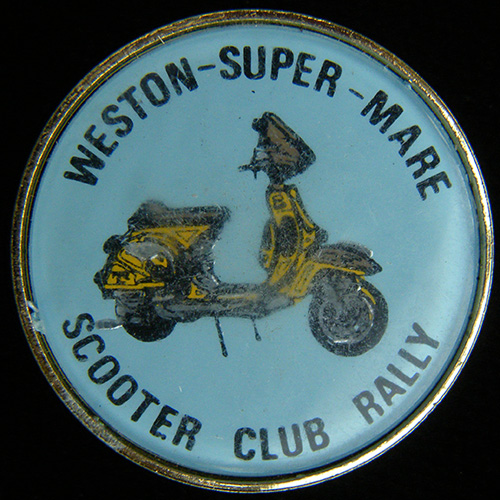 Scooter pin badge