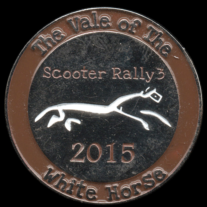 The Vale of the White Horse Scooter Rally pin badge