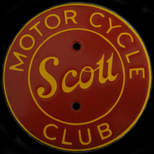 Scott Motor Cycle Club car badge